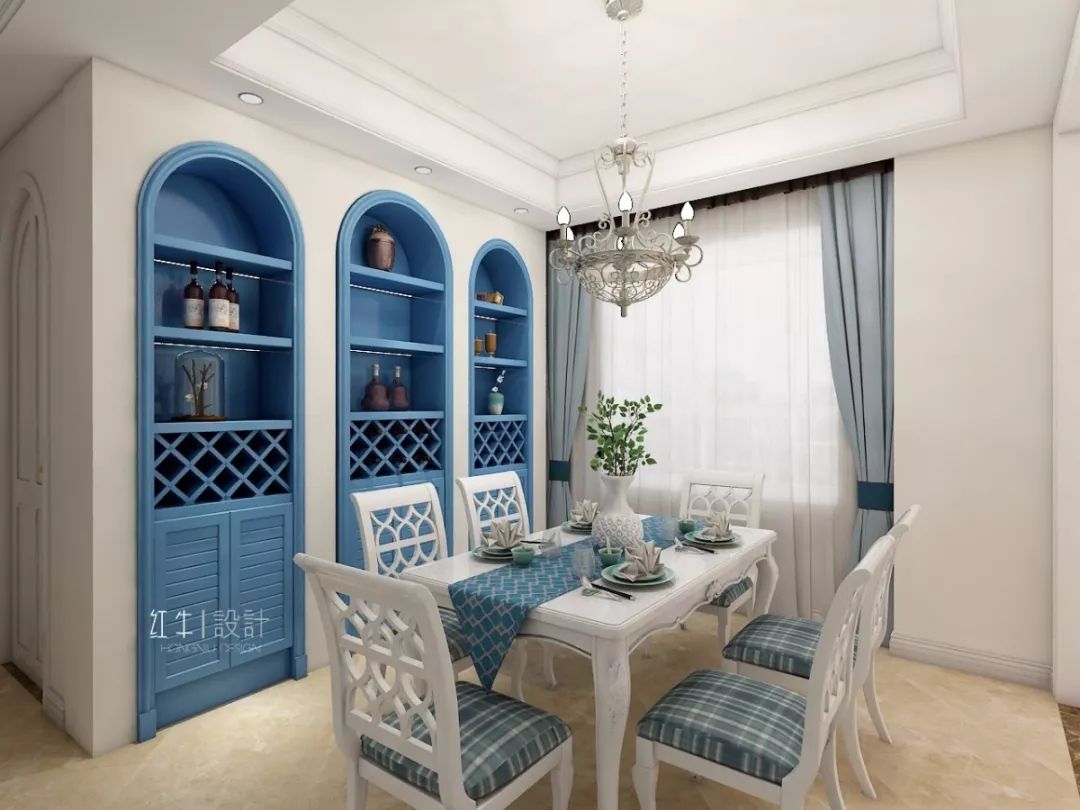 南京燕江府125㎡地中海風(fēng)格 主打藍(lán)白的浪漫情懷05