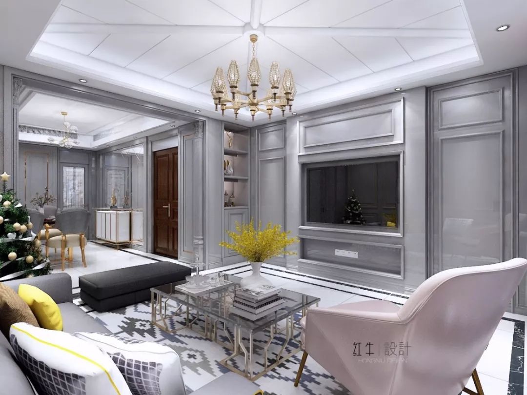 南京紫金未來城140平米簡(jiǎn)約法式風(fēng)格裝修 古典和現(xiàn)代的結(jié)合01