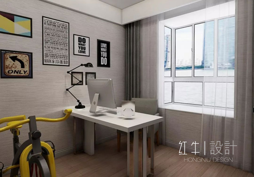 南京保利國(guó)際社區(qū)142平米現(xiàn)代簡(jiǎn)約風(fēng)格裝修09書(shū)房_水印