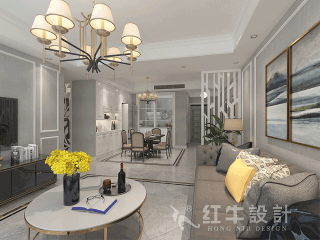 南京老房翻新--即便少掉一個衛(wèi)生間，也要單獨的衣帽間！01仇美蓉_康盛花園115㎡輕奢風格裝修效果圖