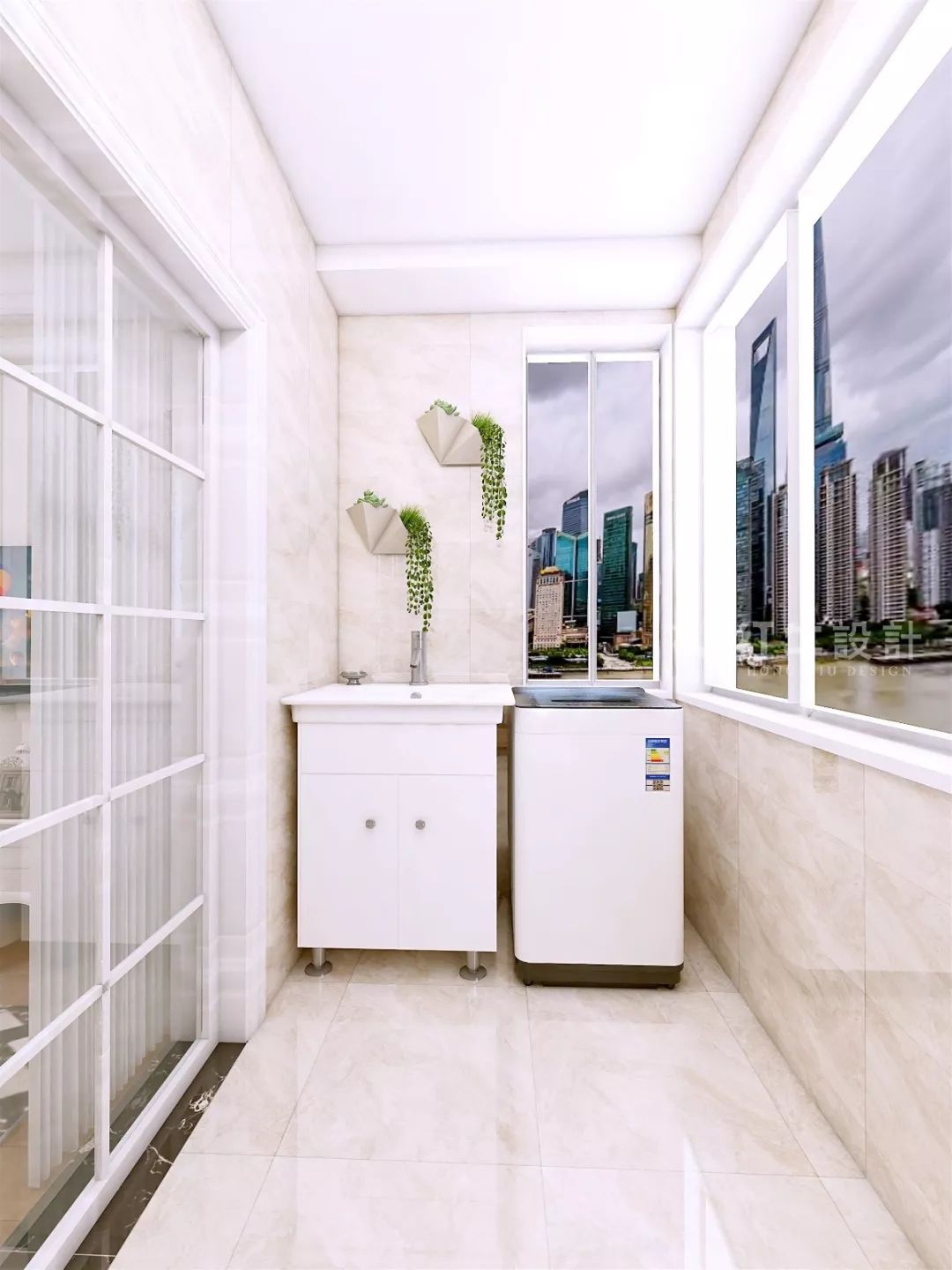 南京恒山花苑106㎡簡歐風格--靜享優(yōu)雅生活10陽臺