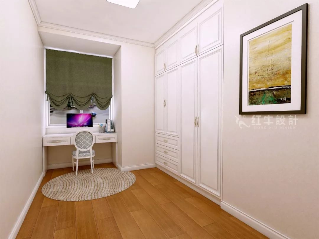 南京恒山花苑106㎡簡歐風格--靜享優(yōu)雅生活12書房