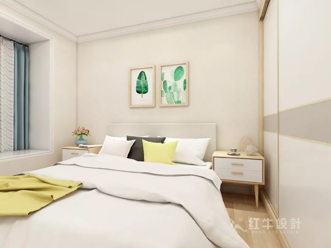 南京萬(wàn)達(dá)茂99㎡北歐風(fēng)格--摒棄繁瑣的裝飾，打造簡(jiǎn)潔明亮的家居空間！07主臥室