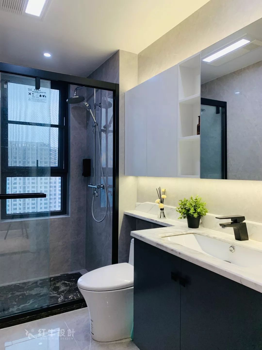 南京保利國(guó)際社區(qū)140㎡現(xiàn)代風(fēng)格--四室二廳大戶型，寬敞開(kāi)闊又舒適！13衛(wèi)生間設(shè)計(jì)