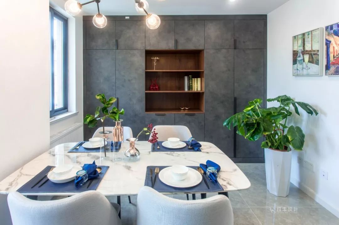 南京龍蟠花苑90㎡現(xiàn)代輕奢--老房升級改造，變身時尚精致家！07餐廳改造