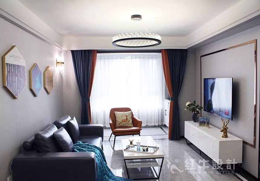 南京春江紫宸90㎡簡約風(fēng)格--家有“小熊”02客廳設(shè)計(jì)