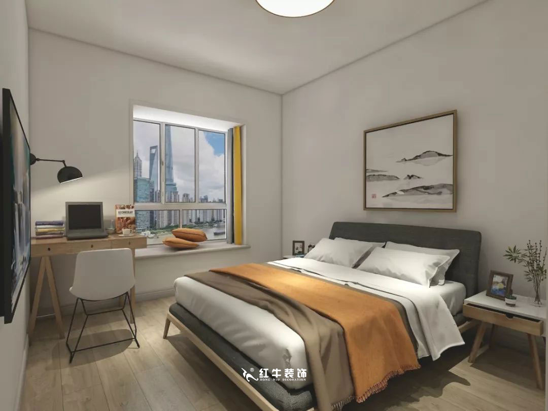 南京商苑新村120㎡現(xiàn)代簡約--深淺有致的色彩搭配06老人房設(shè)計+logo