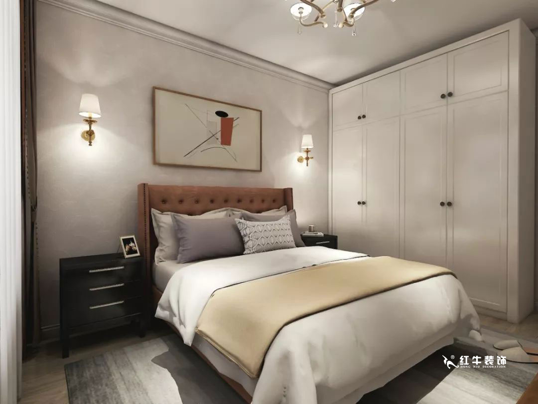 南京萬科光明城市115㎡簡美風(fēng)格--適合三代人的家居環(huán)境10主臥設(shè)計(jì)+logo