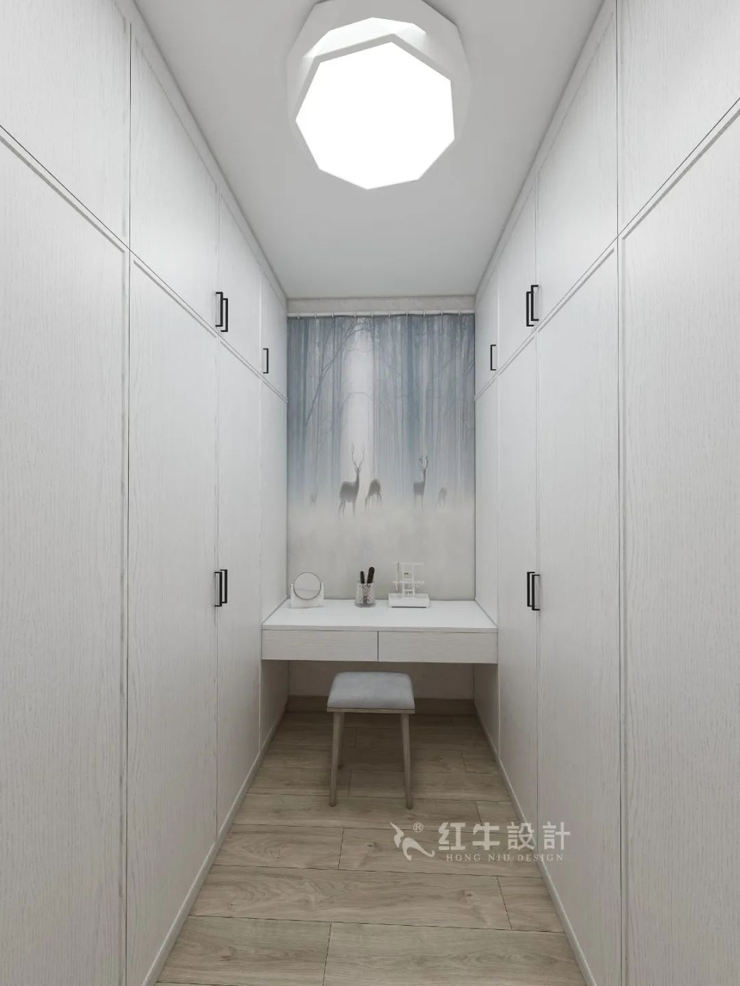 劉萍萍_花崗鴻福城132㎡現(xiàn)代簡約風(fēng)格_兩套小戶型打通變大宅，中西雙廚房+衣帽間打造品質(zhì)生活！13衣帽間