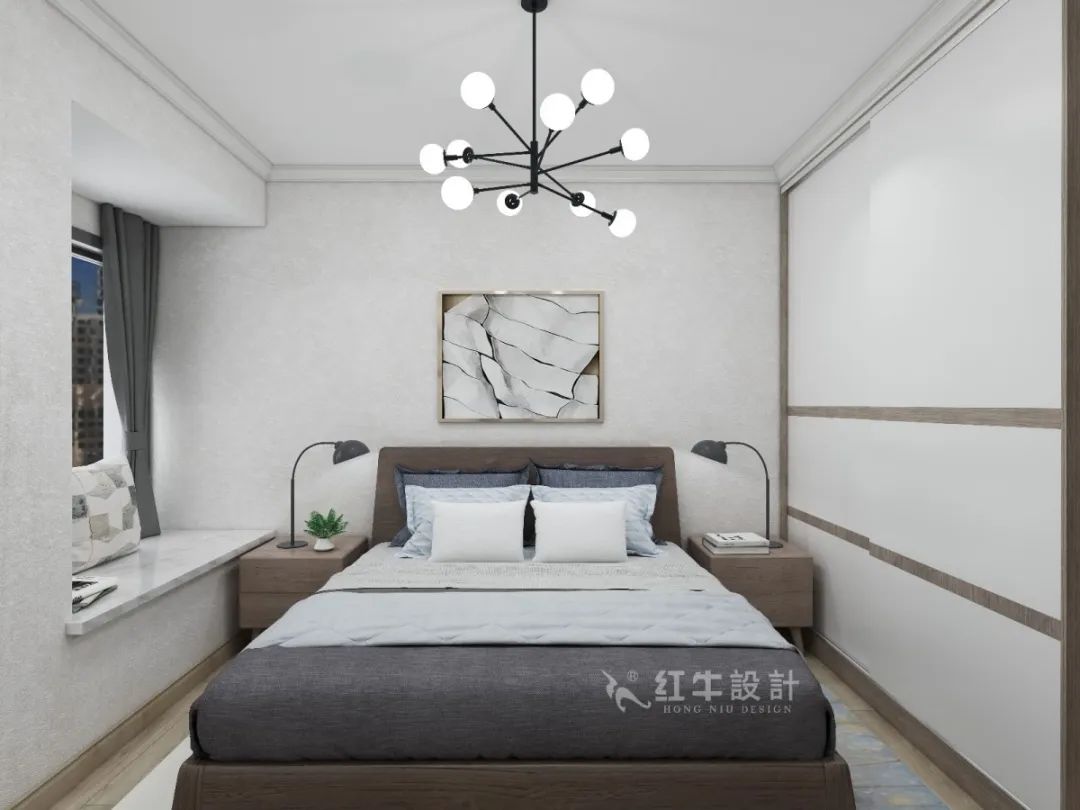 劉萍萍_花崗鴻福城132㎡現(xiàn)代簡約風(fēng)格_兩套小戶型打通變大宅，中西雙廚房+衣帽間打造品質(zhì)生活！14主臥
