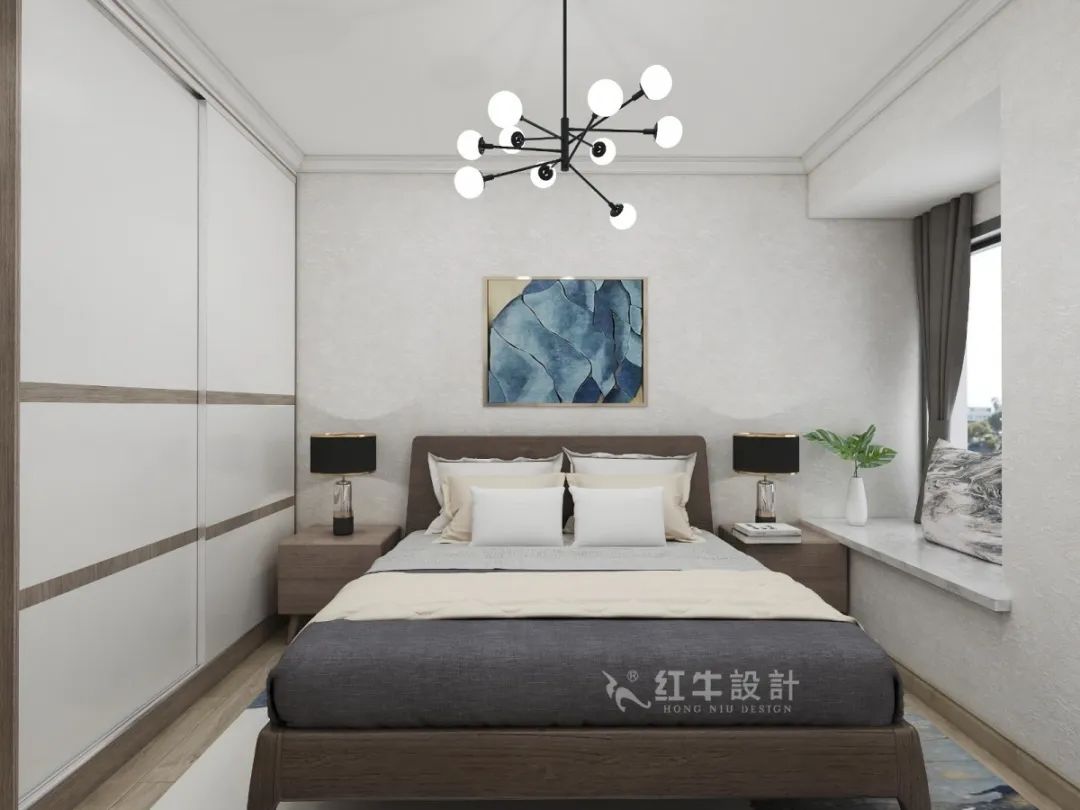 劉萍萍_花崗鴻福城132㎡現(xiàn)代簡約風(fēng)格_兩套小戶型打通變大宅，中西雙廚房+衣帽間打造品質(zhì)生活！16次臥
