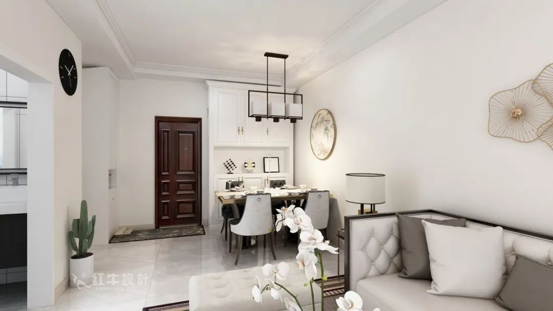 魏明花_明發(fā)財富中心63㎡新中式風(fēng)格--小戶型大利用01客餐廳