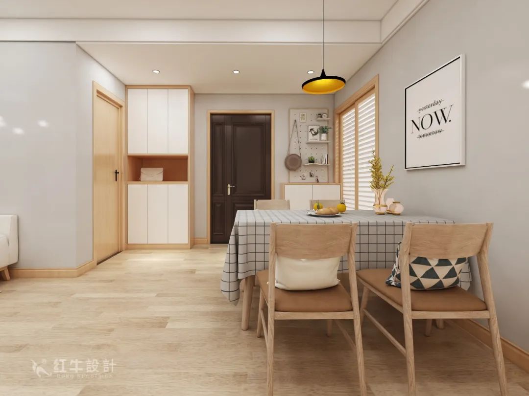 劉萍萍_紅牛設(shè)計--保利金地貝克105㎡北歐風(fēng)格05效果圖欣賞_餐廳