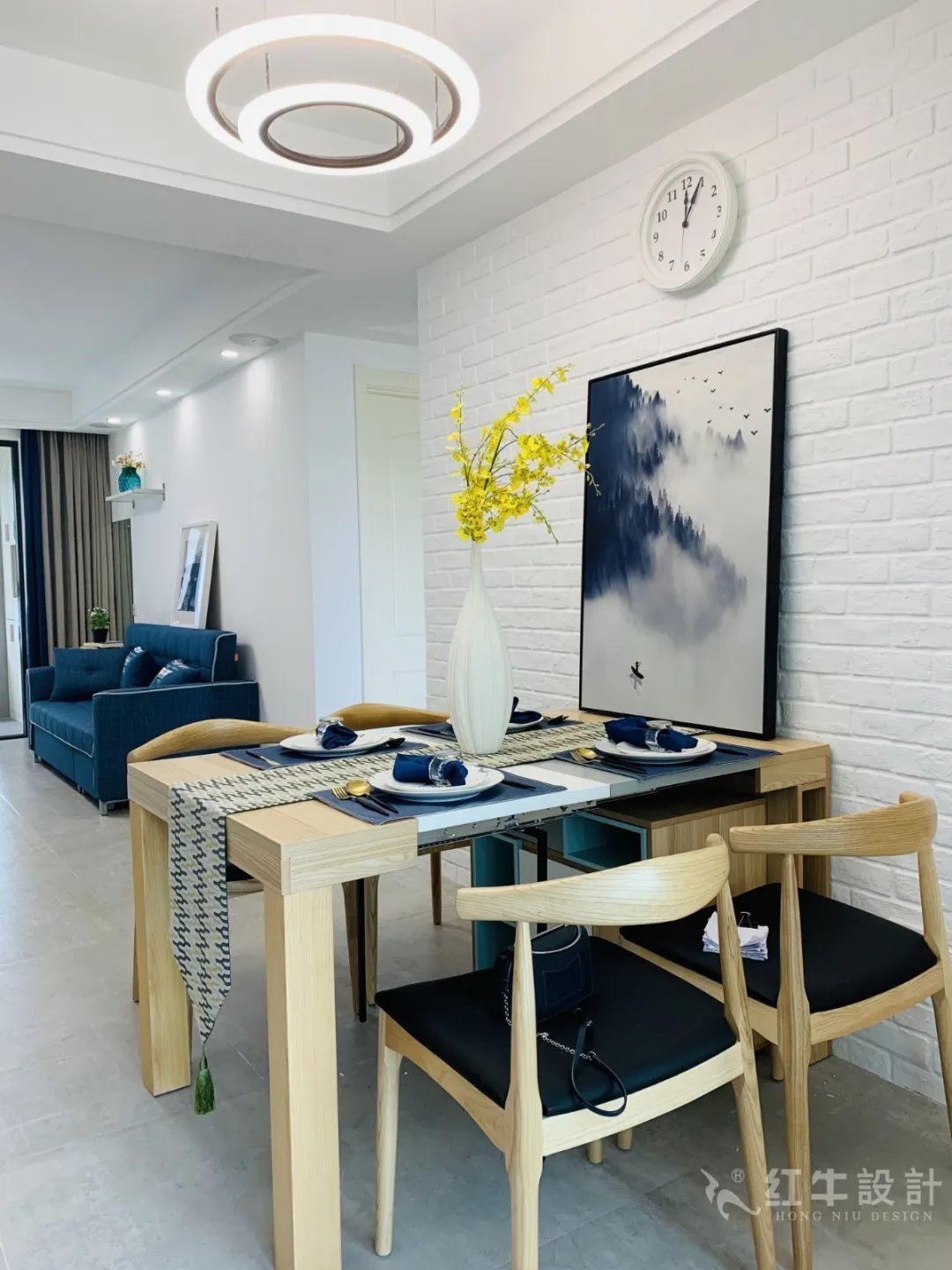 孟憲濤_保利國(guó)際社區(qū)115㎡現(xiàn)代北歐--簡(jiǎn)潔明亮之家，一人獨(dú)居太愜意！10實(shí)景效果_客餐廳