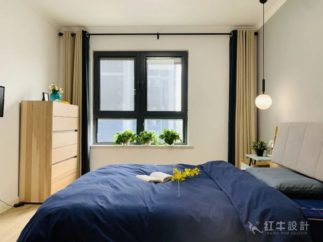 孟憲濤_保利國(guó)際社區(qū)115㎡現(xiàn)代北歐--簡(jiǎn)潔明亮之家，一人獨(dú)居太愜意！14實(shí)景效果_主臥