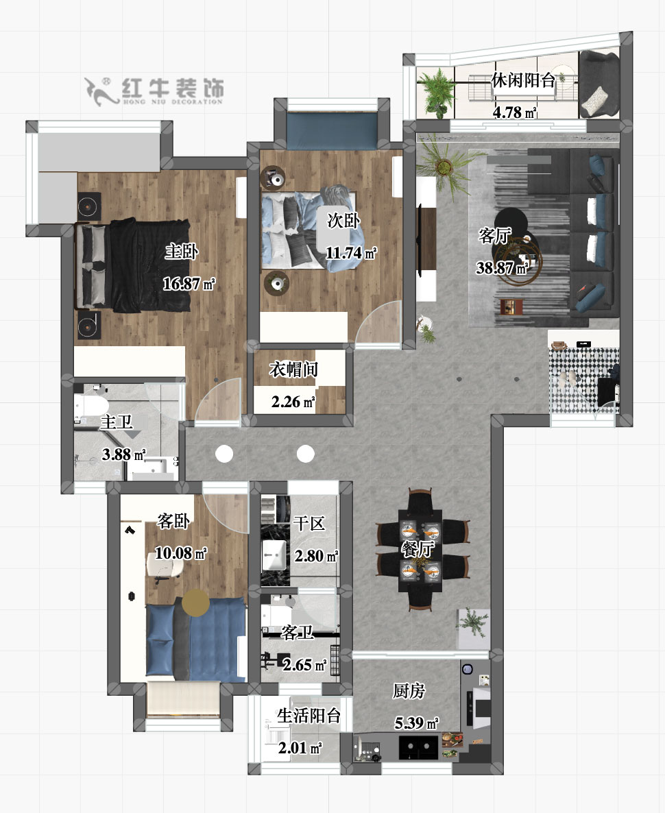 劉小勇_花開四季11-301-120㎡-現(xiàn)代簡約風(fēng)格_彩平圖+logo