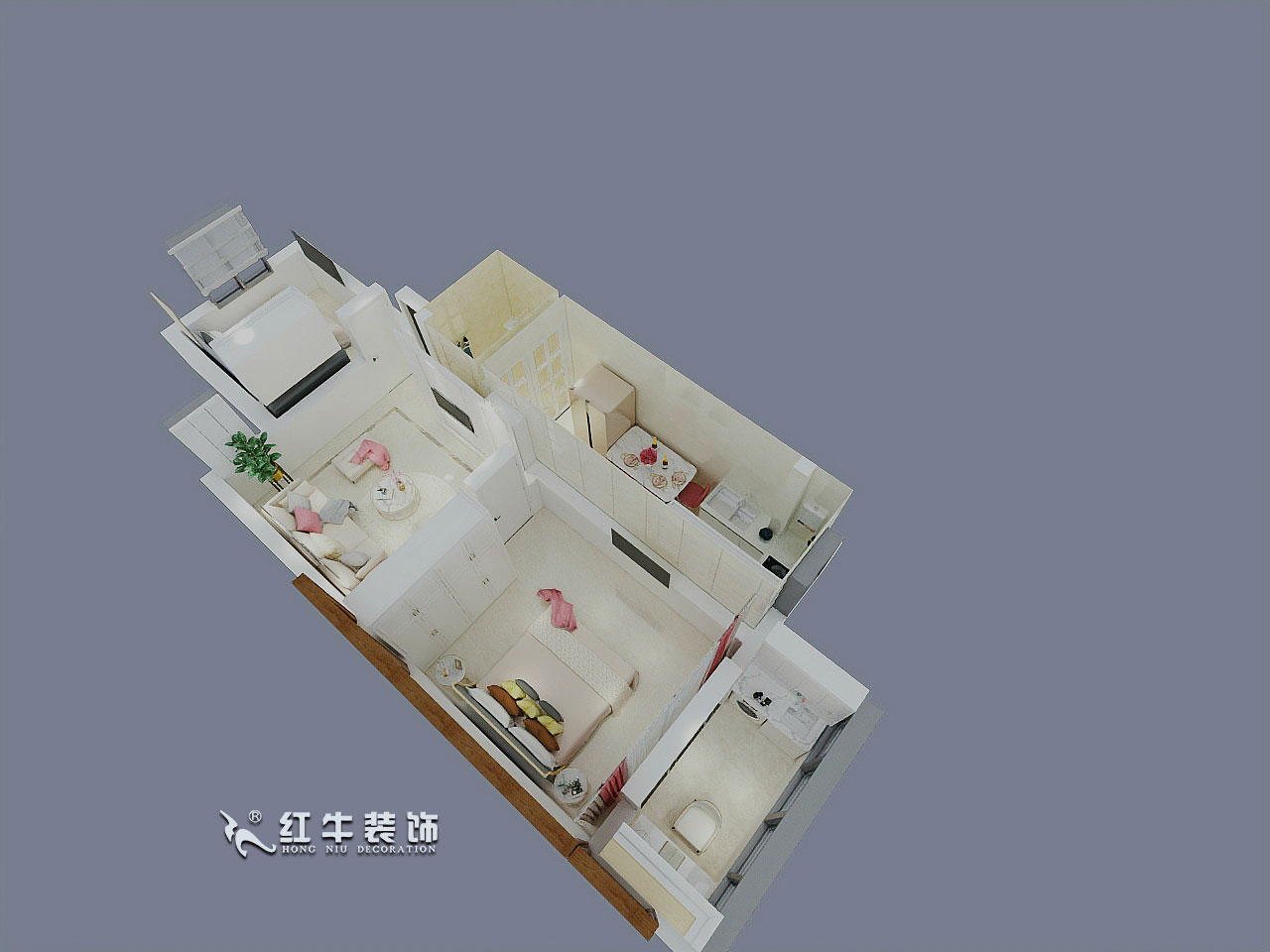 朱明琪_龍蟠中路550-302-57㎡-現(xiàn)代風格_鳥瞰圖