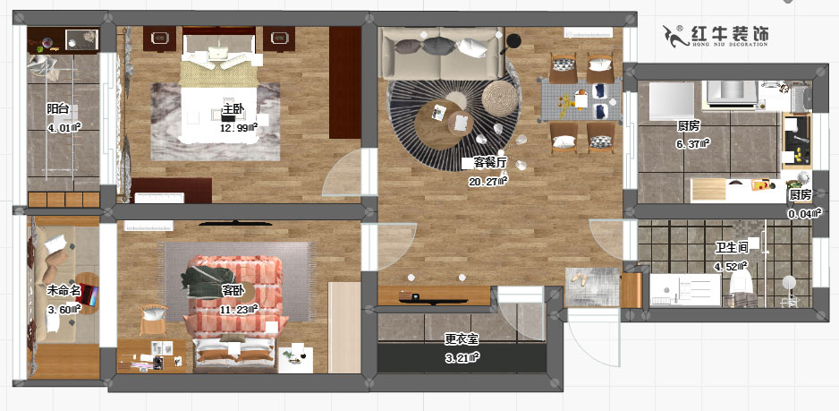 吳波_張公橋2-28-502-89㎡-現(xiàn)代風格_平面圖