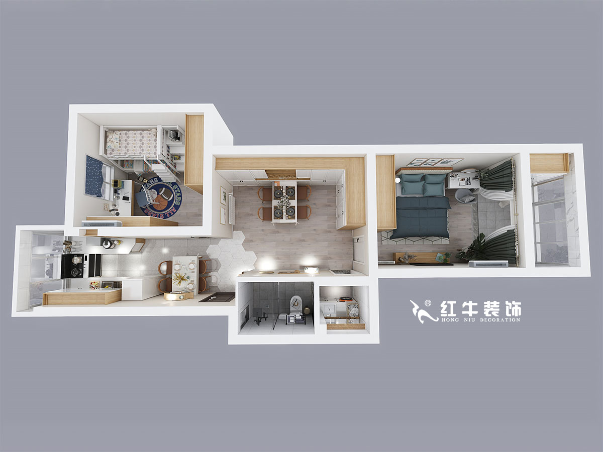 孟憲濤_寧工新寓141號(hào)502-70㎡-現(xiàn)代北歐風(fēng)格_鳥(niǎo)瞰圖