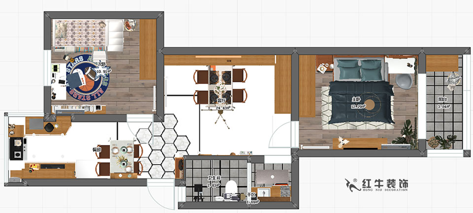 孟憲濤_寧工新寓144號(hào)501-70㎡-現(xiàn)代北歐風(fēng)格00彩平圖