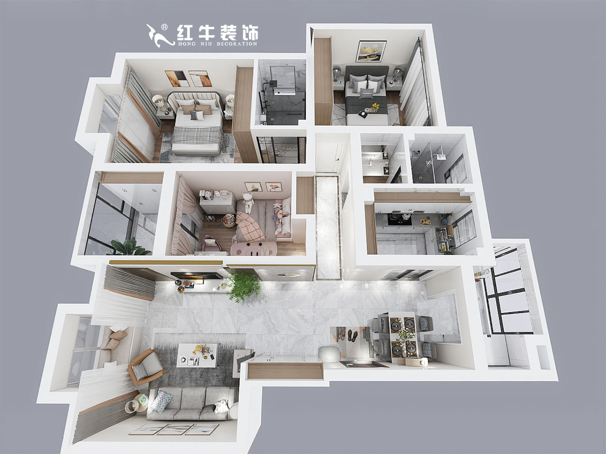 吳波_山水方舟21-404-124㎡-現(xiàn)代風格00鳥瞰圖