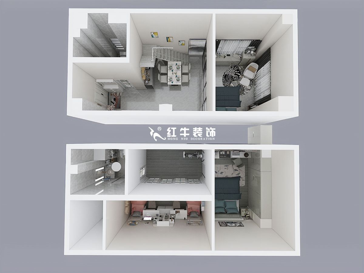 仇美蓉_時代天地廣場3號樓1606-35㎡復式-現(xiàn)代簡約風格00鳥瞰圖