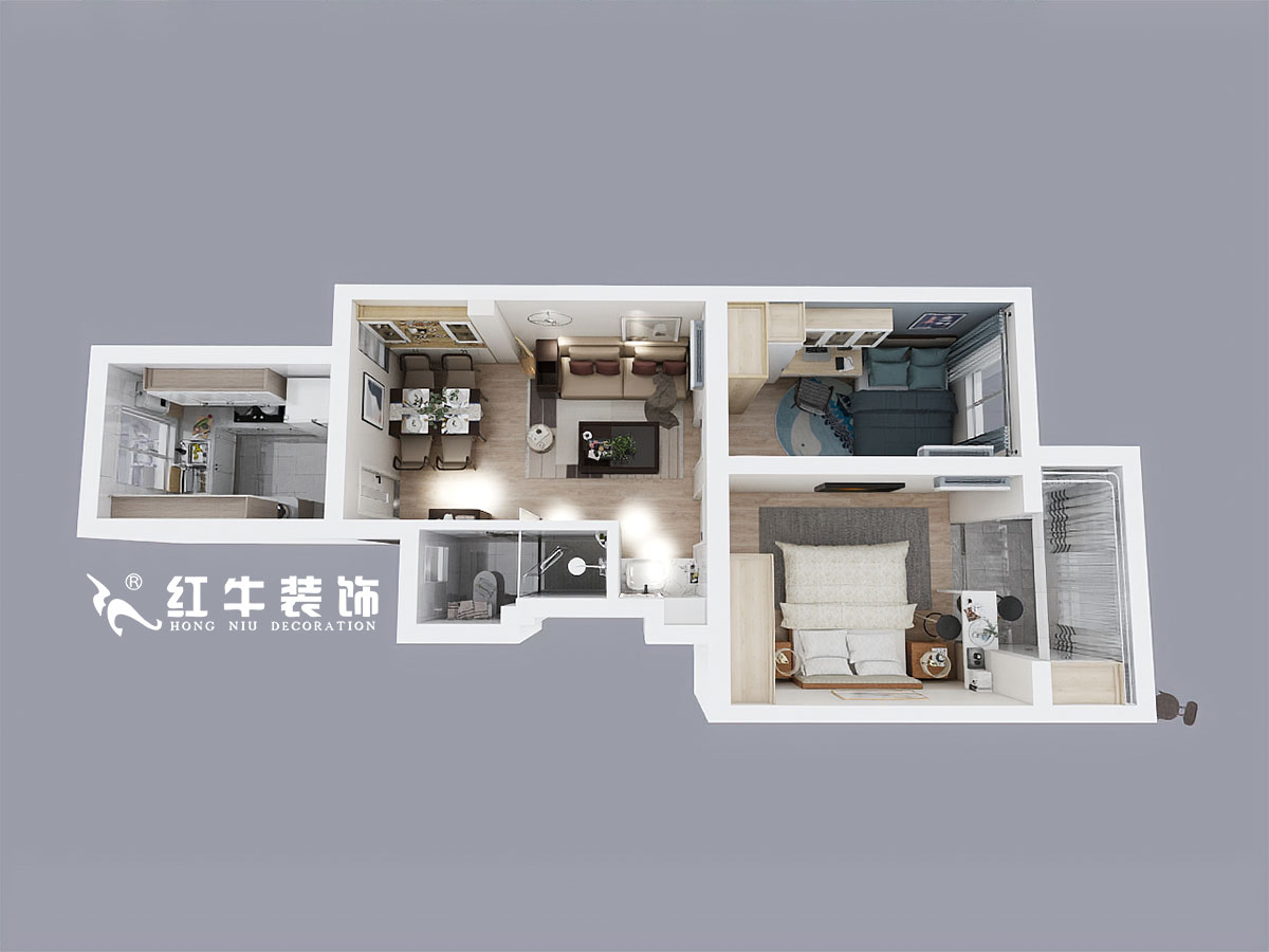 劉小勇_小楊村2-305-62㎡-現(xiàn)代簡約風(fēng)格00鳥瞰圖