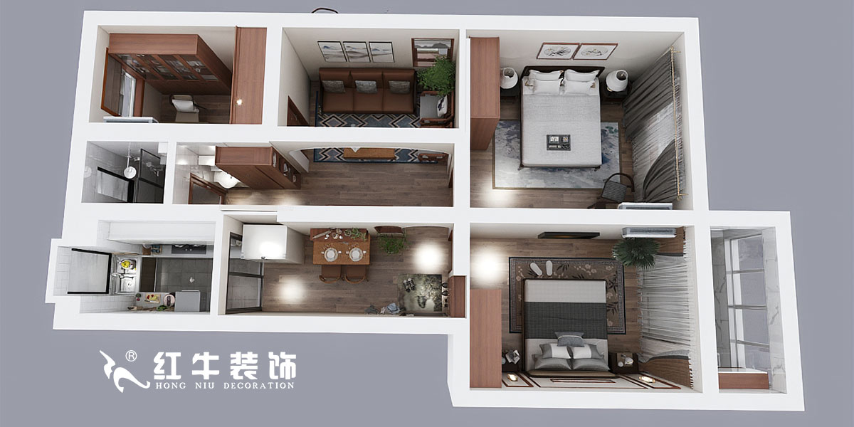 魏明花_西康路3號(hào)11-301-85㎡-簡約風(fēng)格_3室2廳1衛(wèi)00鳥瞰圖