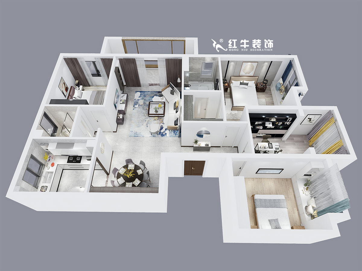 顧娟_新亭蘭苑1-604-148㎡-現(xiàn)代風(fēng)格_4室2廳2衛(wèi)(老房裝修)_定制家¥165000_全包21萬(wàn)00鳥(niǎo)瞰圖