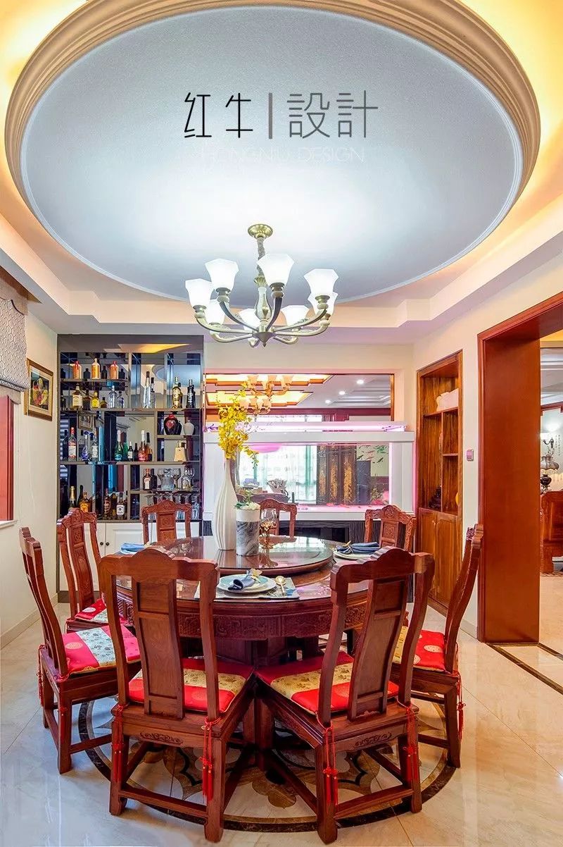 吳波_紅牛設(shè)計(jì) · 大宅--280㎡ · 中式古典風(fēng)格 · 湯山東湖麗島04