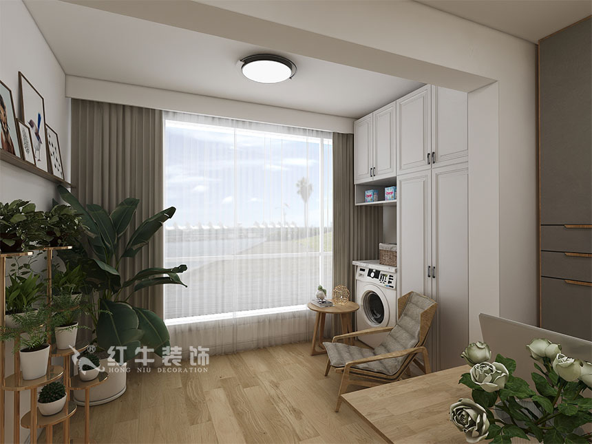 魏利利_津橋華府82㎡現(xiàn)代簡(jiǎn)約｜顛覆傳統(tǒng)客廳，即是休閑書(shū)吧又是影院06陽(yáng)臺(tái)