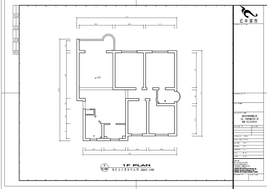 魏明花_梅花山莊21-201-702-153㎡-現(xiàn)代簡約風格_4室2廳2衛(wèi)(二手房裝修)_定制家¥260000_全包26萬00_01原始結(jié)構(gòu)圖_梅花山莊21-201