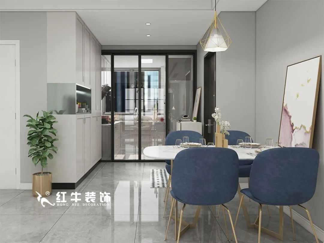 劉萍萍_仙龍灣山莊90㎡輕奢風(fēng)格｜加入一點(diǎn)金屬線條，這個(gè)家高級(jí)又溫柔！05