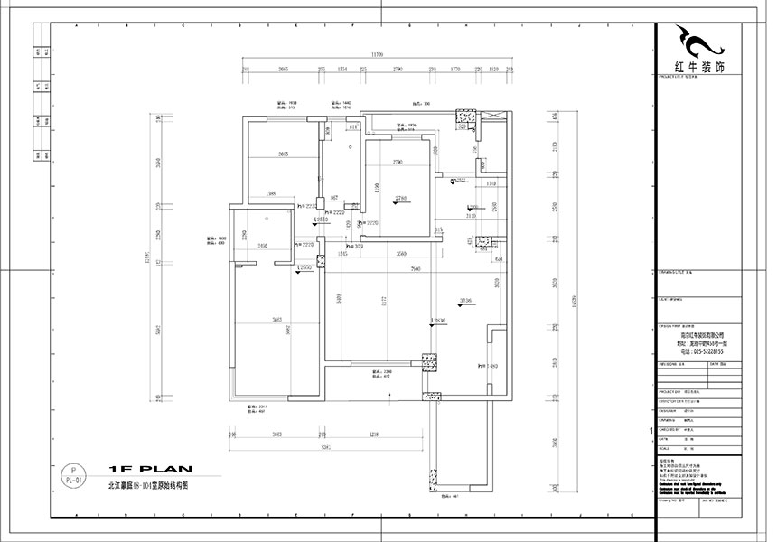 魏利利_北江豪庭48-104-130㎡-美式輕奢風(fēng)格_3室2廳2衛(wèi)(毛坯裝修)_定制家¥205685_全包20萬(wàn)00_01北江豪庭48-104原始結(jié)構(gòu)圖