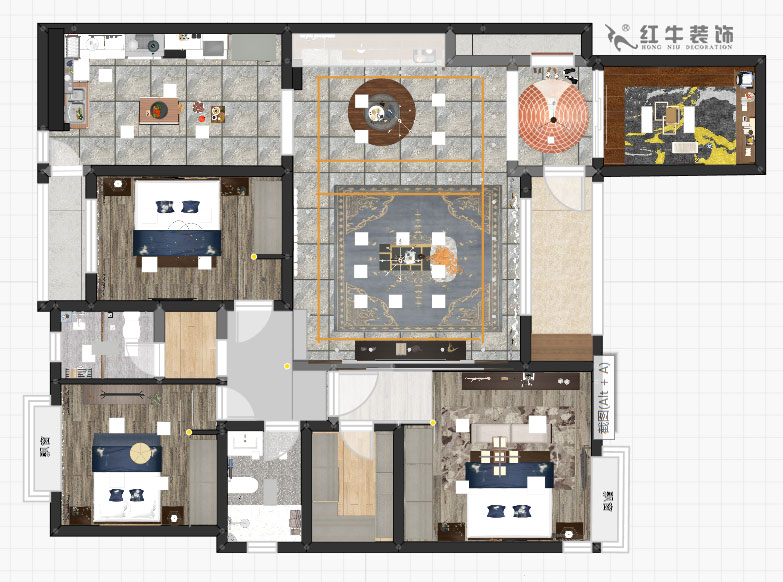 魏利利_北江豪庭48-104-130㎡-美式輕奢風(fēng)格_3室2廳2衛(wèi)(毛坯裝修)_定制家¥205685_全包20萬(wàn)00_03彩平圖