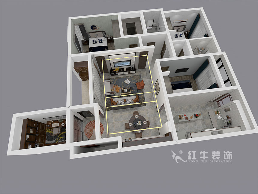 魏利利_北江豪庭48-104-130㎡-美式輕奢風(fēng)格_3室2廳2衛(wèi)(毛坯裝修)_定制家¥205685_全包20萬(wàn)00_04鳥(niǎo)瞰圖