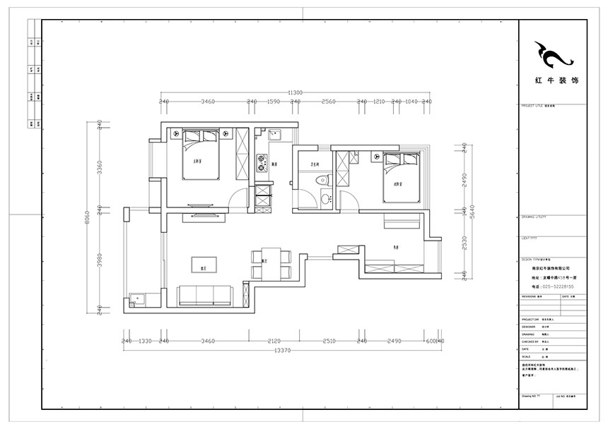 陸利民_紅豆香江華庭5-2-104-87㎡-現(xiàn)代風(fēng)格_3室2廳1衛(wèi)(新房裝修)_定制家¥114000_全包12萬00_02平面布置圖