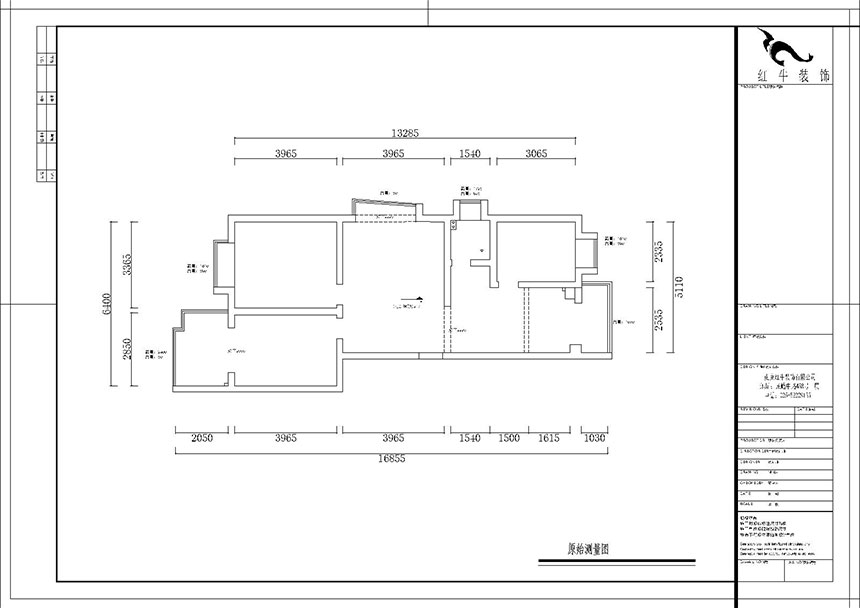 熊皓宇_東城水岸6-B-204-100㎡-現(xiàn)代簡約風(fēng)格_3室2廳1衛(wèi)(老房翻新)_成品家¥165270_全包14萬00_01原始結(jié)構(gòu)圖