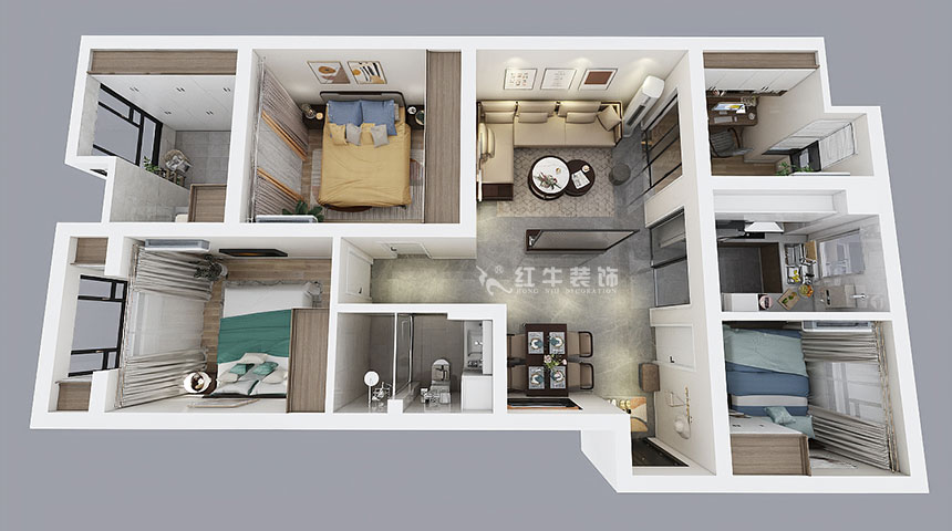 吳波_翠屏城111-1-1504-91㎡-現(xiàn)代風(fēng)格_4室2廳1衛(wèi)(新房裝修)_成品家¥121717_全包12