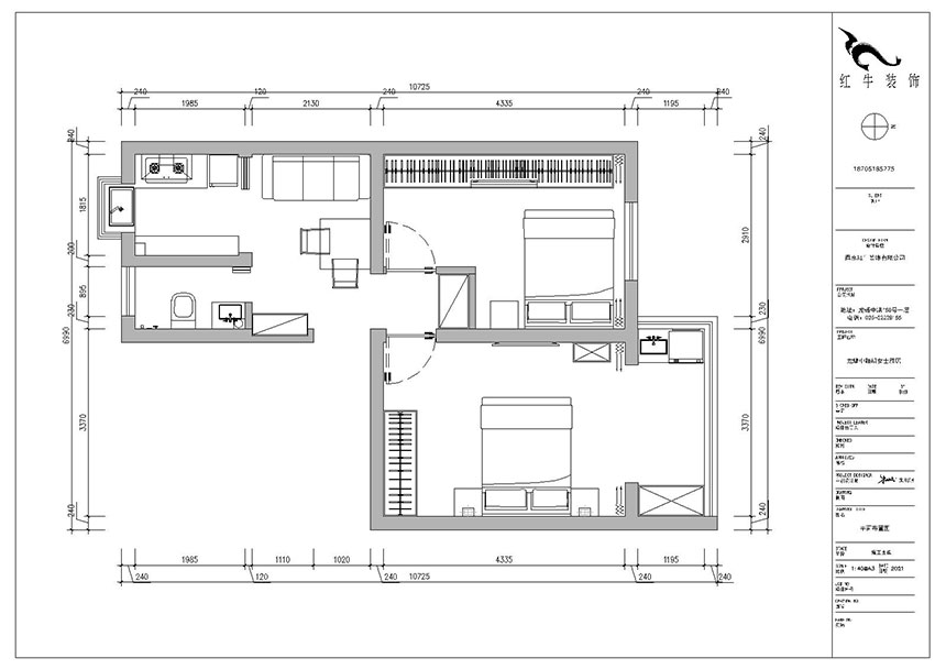 朱明琪|龍?bào)粗新?84-202-56㎡-現(xiàn)代風(fēng)格|2室1廳1衛(wèi)|老房裝修|定制家¥85969|全包9萬(wàn)|00_02平面布置圖