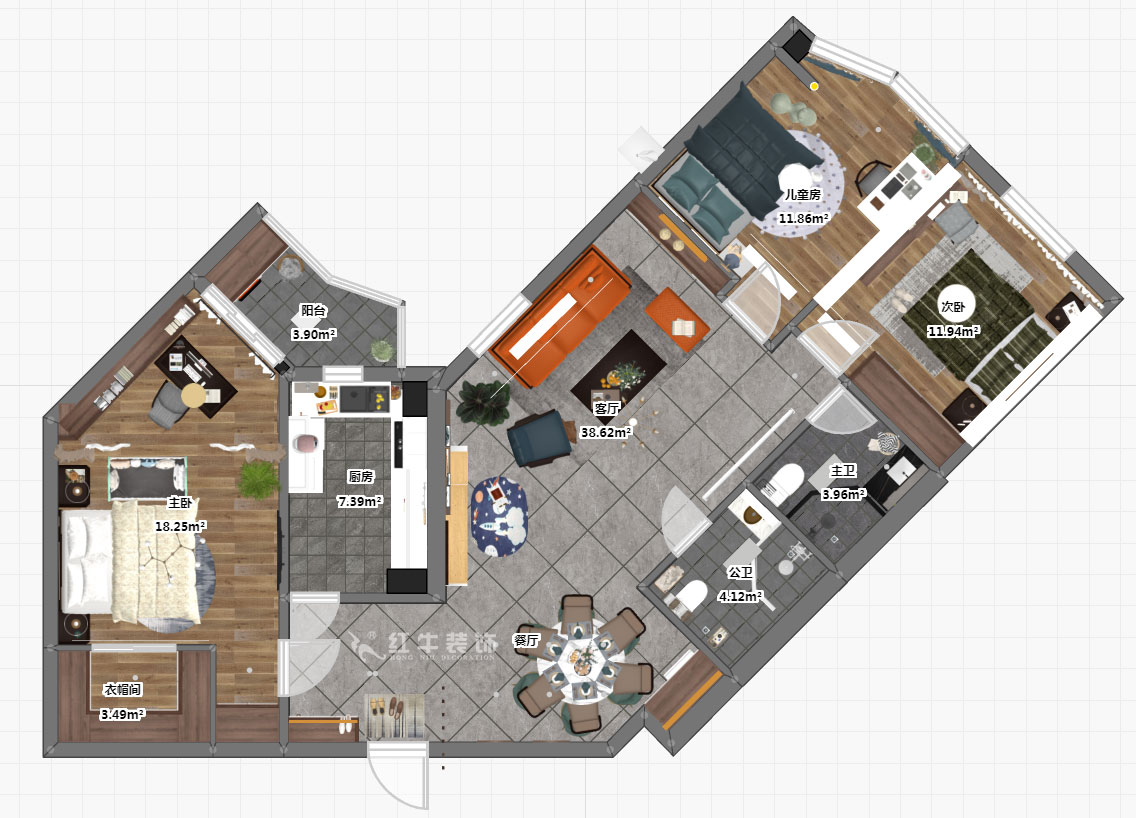 劉小勇|豐匯大廈1202-138㎡-現(xiàn)代風(fēng)格|3室2廳2衛(wèi)|老房裝修|定制家¥196000|全包19