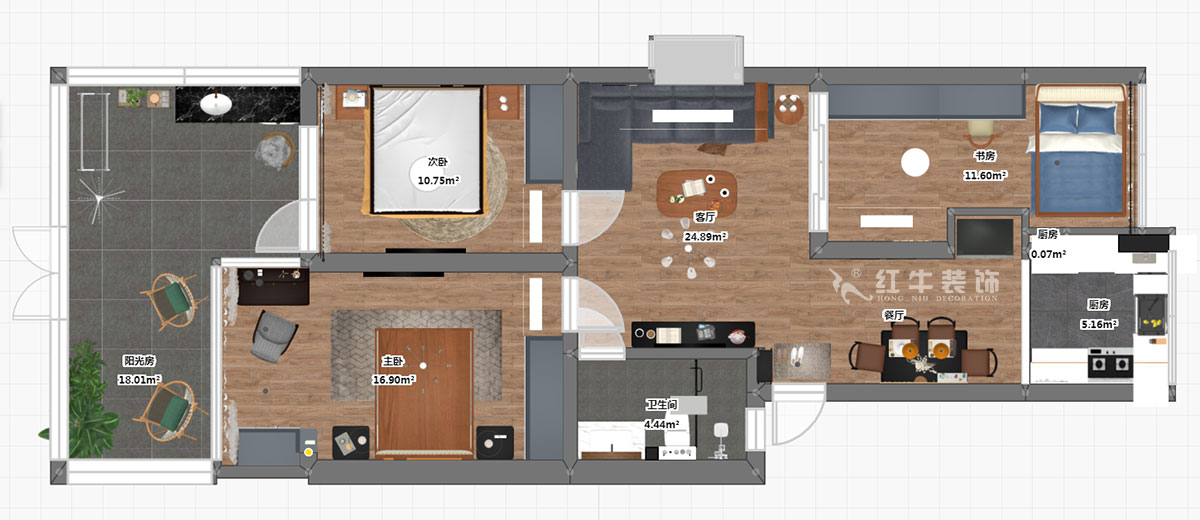 劉萍萍|鐘山山莊19-106-85㎡-北歐風(fēng)格|3室2廳1衛(wèi)|老房裝修|定制家¥120360|全包12