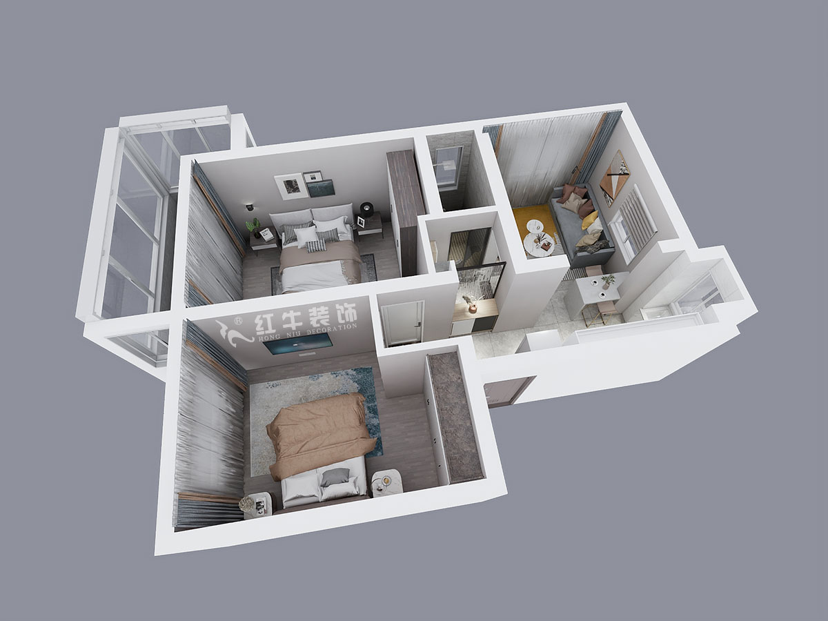 劉曉芳|大樹根24-7(401)-63㎡-現(xiàn)代風(fēng)格|2室2廳1衛(wèi)|老房裝修|定制家¥94000|全包9