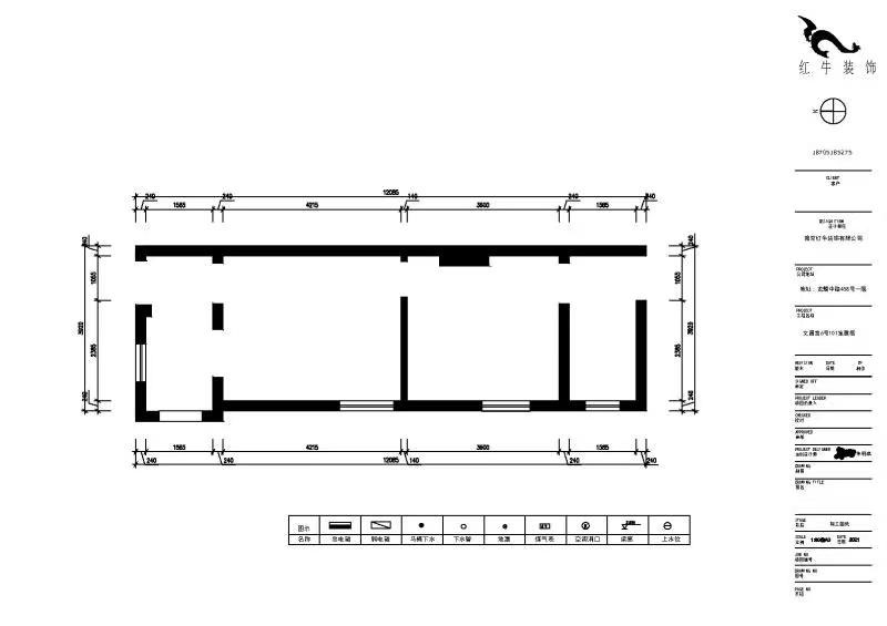 朱明琪|文昌宮6-101-45㎡-現(xiàn)代簡(jiǎn)約風(fēng)格|1室1廳1衛(wèi)|老房裝修|定制家¥84206|全包9萬|00_01原始結(jié)構(gòu)圖