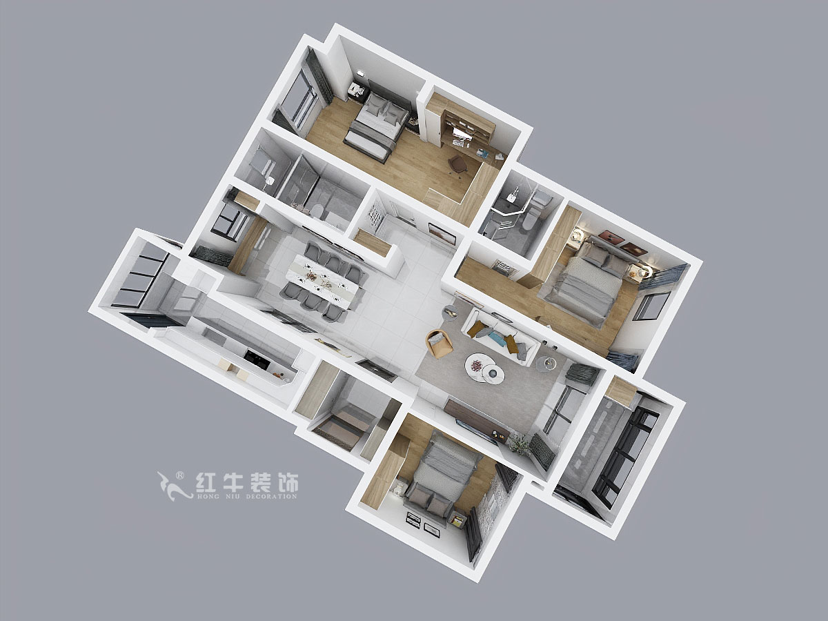 陸利民|高科榮域6-1103-133㎡-現(xiàn)代風(fēng)格|3室2廳2衛(wèi)|新房裝修|成品家¥216000|全包21