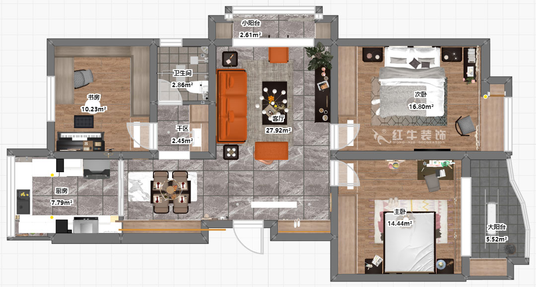 劉萍萍|石城家園5-1-301-109㎡-簡約風(fēng)格|3室2廳1衛(wèi)|老房裝修|定制家¥147670|全包14