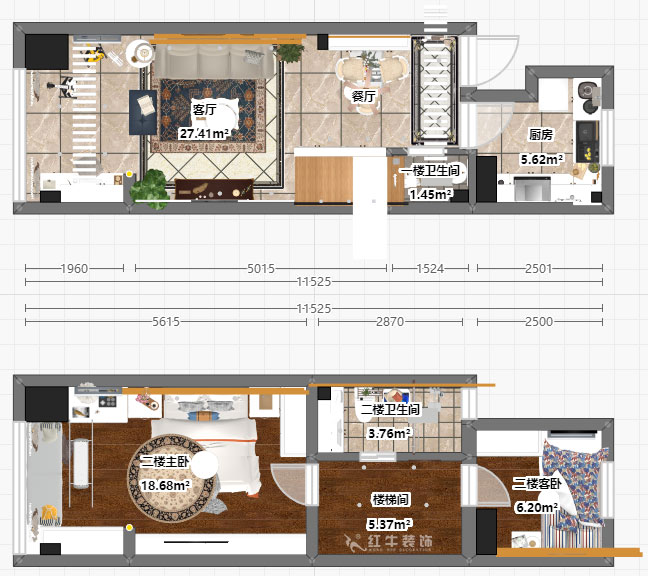 朱彥|萬科金色里程8-706-70㎡-簡歐風格|復式35+35㎡|2室2廳1衛(wèi)|定制家¥120000|全包12萬|00_05彩平圖