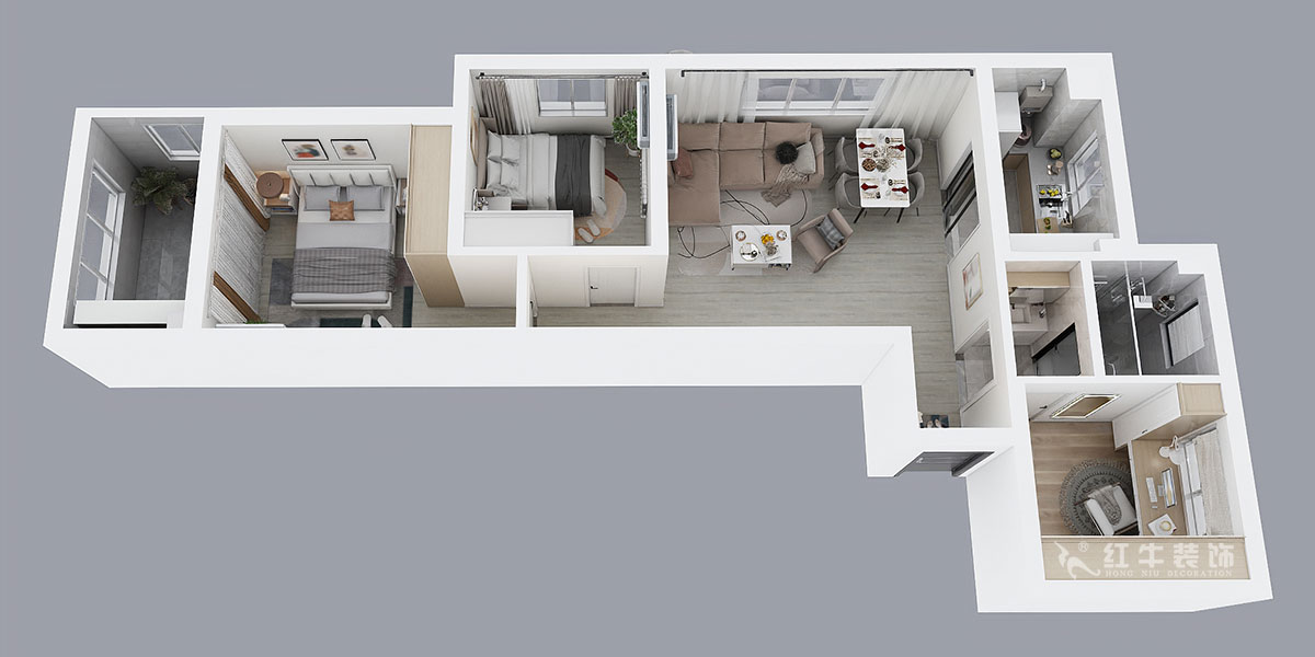 賈庭|燕歌園7-2806-80㎡-現(xiàn)代風格|3室2廳1衛(wèi)|新房裝修|定制家¥92200|全包9