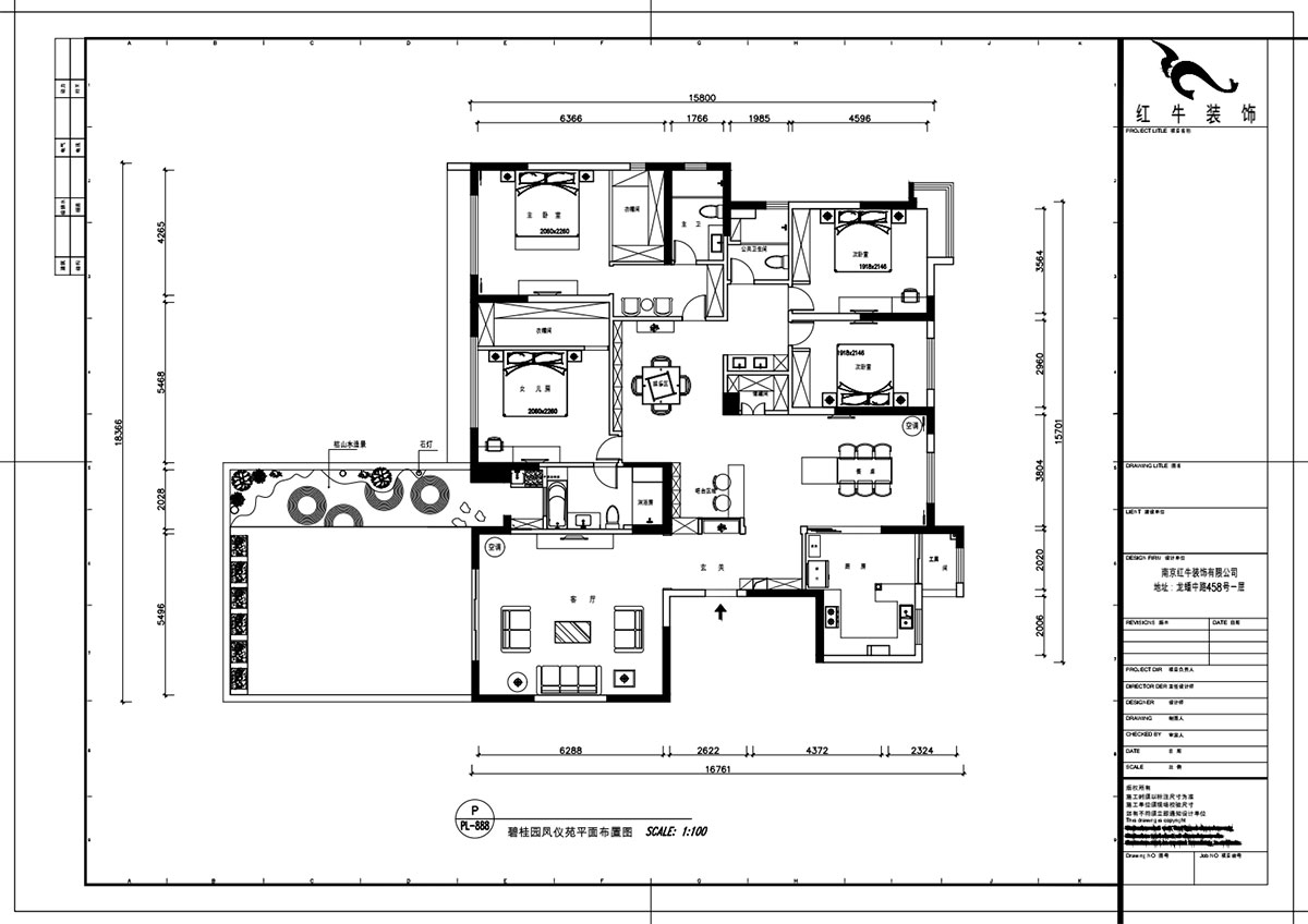 魏明花|碧桂園鳳雅苑9-1004-260㎡-現(xiàn)代簡(jiǎn)約風(fēng)格|4室3廳3衛(wèi)|毛坯房裝修|定制家¥368533|全包36萬|00_02平面布置圖