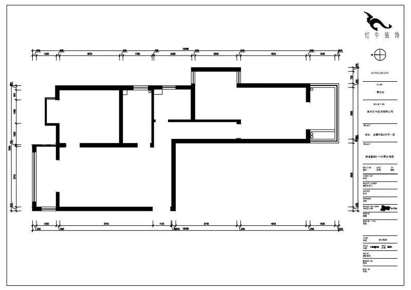 朱明琪|御道嘉庭8-1105-109㎡-現(xiàn)代簡(jiǎn)約風(fēng)格|3室2廳1衛(wèi)|新房裝修|定制家¥155777|全包15萬|00_01原始結(jié)構(gòu)圖